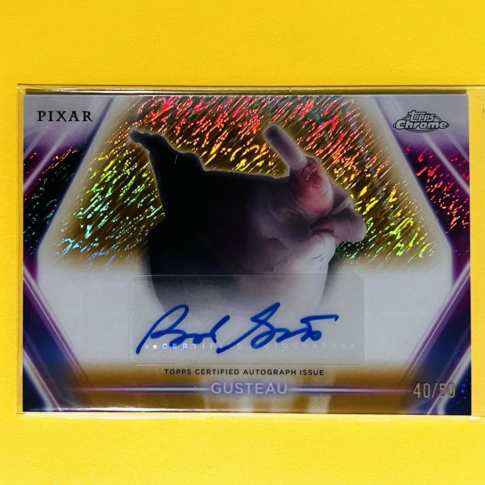 2026 Topps Disney Neon Etch Auto Gold Shimmer #CNABG Brad Garrett Gusteau /50